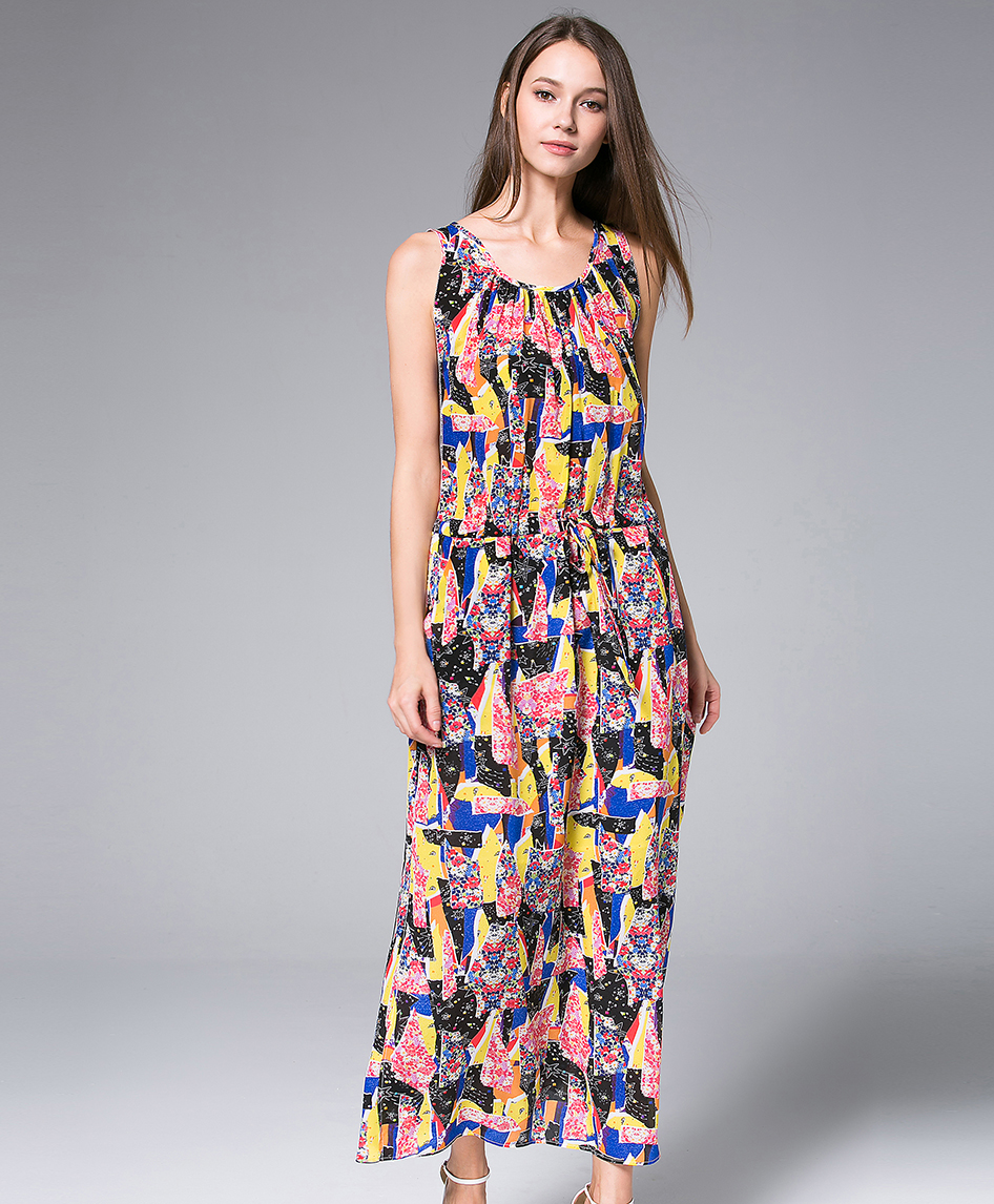 Dress - Printed silk crepe  dress